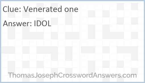 Venerated one Answer