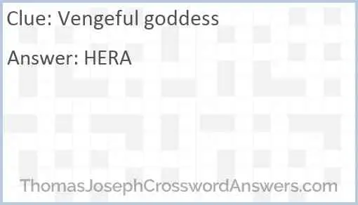 Vengeful goddess Answer