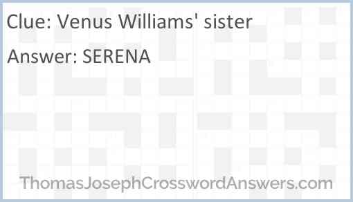 Venus Williams' sister Answer