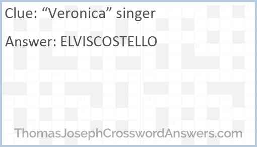 “Veronica” singer Answer