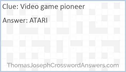 Video game pioneer Answer