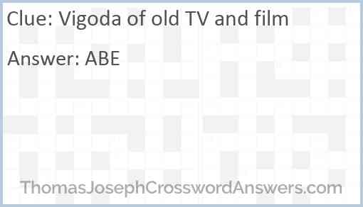 Vigoda of old TV and film Answer