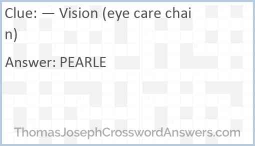 — Vision (eye care chain) Answer