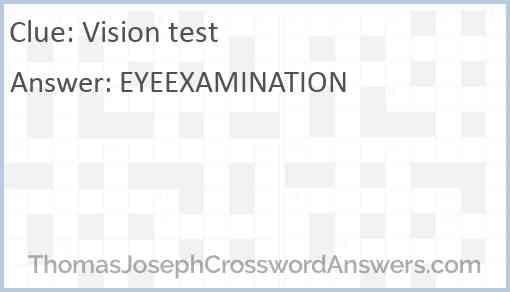 Vision test Answer
