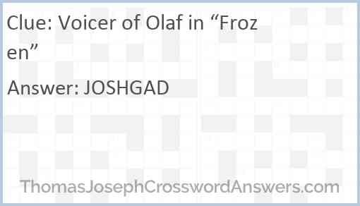 Voicer of Olaf in “Frozen” Answer