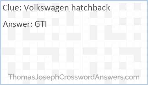 Volkswagen hatchback Answer