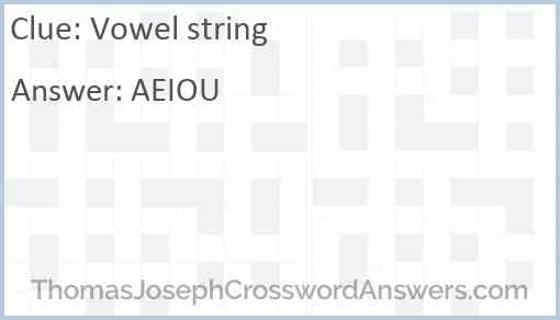 Vowel string Answer