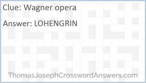 Wagner opera Answer