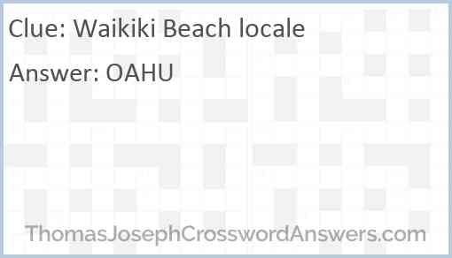 Waikiki Beach locale Answer