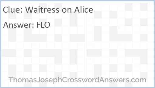Waitress on Alice Answer