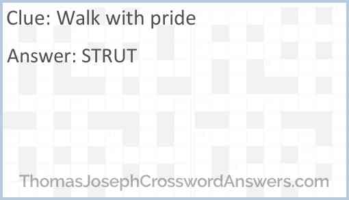 Walk with pride Answer