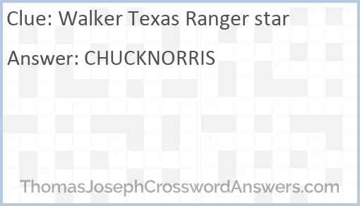 Walker Texas Ranger star Answer