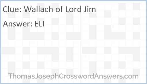 Wallach of Lord Jim Answer