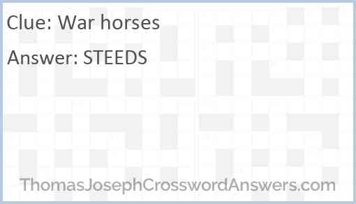 War horses Answer