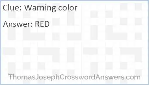 Warning color Answer
