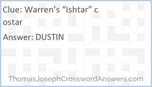 Warren’s “Ishtar” costar Answer