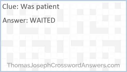 Was patient Answer