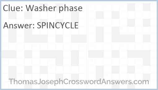 Washer phase Answer