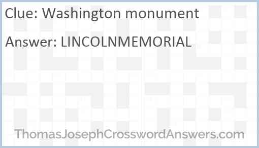 Washington monument Answer