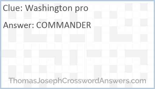 Washington pro Answer