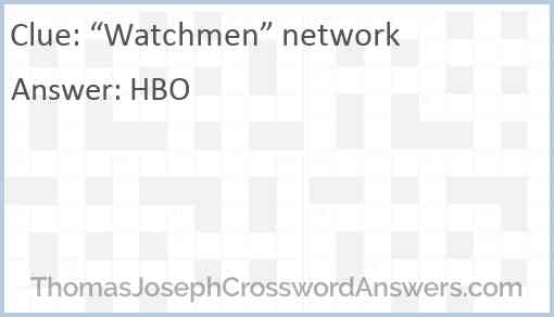 “Watchmen” network Answer