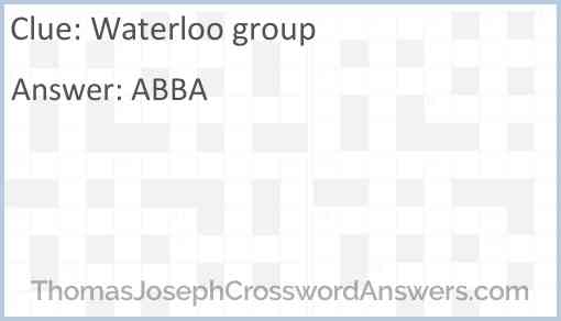 “Waterloo” group Answer