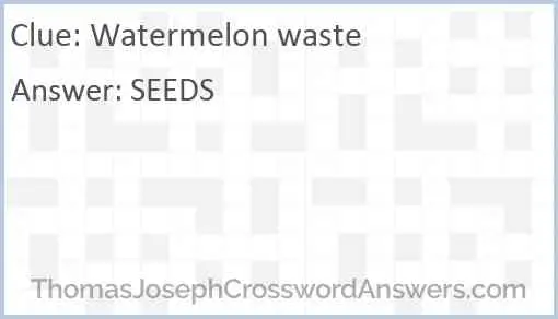 Watermelon waste Answer