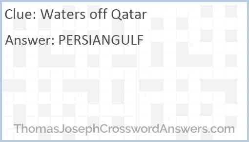 Waters off Qatar Answer