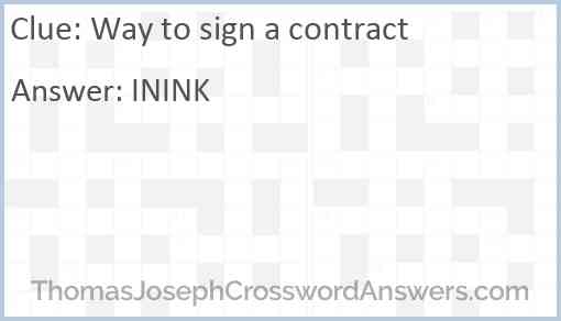 Way to sign a contract Answer