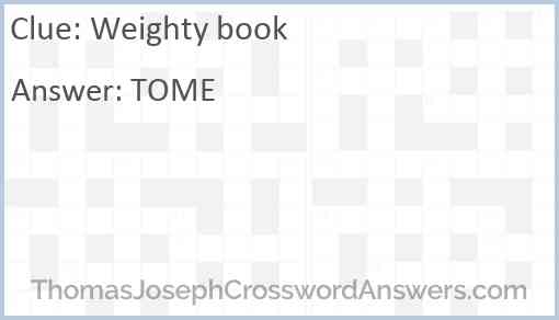 Weighty book Answer