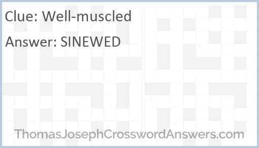 Well-muscled Answer