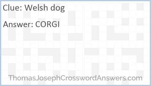 Welsh dog Answer