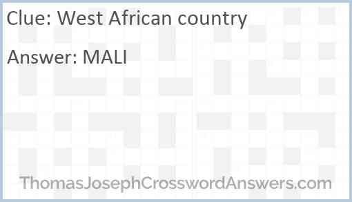West African country Answer