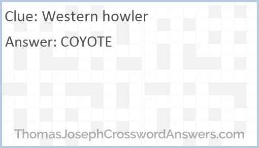 Western howler Answer