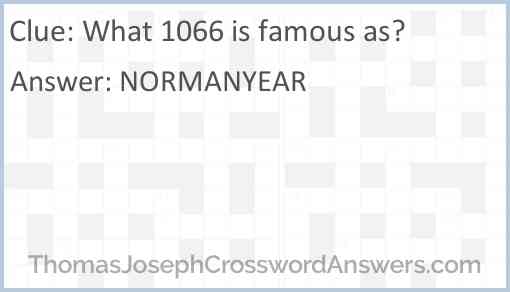 What 1066 is famous as? Answer