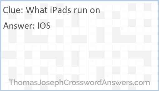 What iPads run on Answer
