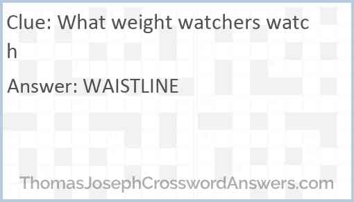 What weight watchers watch Answer