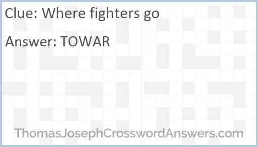 Where fighters go Answer