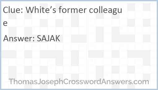 White’s former colleague Answer