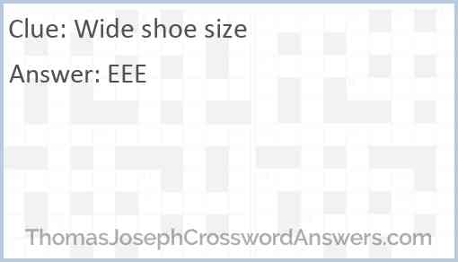 Wide shoe size Answer