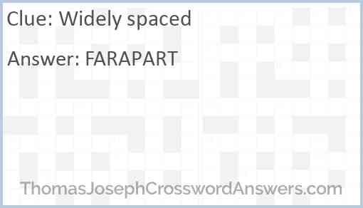 Widely spaced Answer