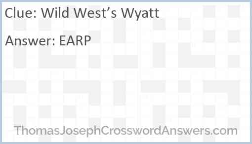 Wild West’s Wyatt Answer