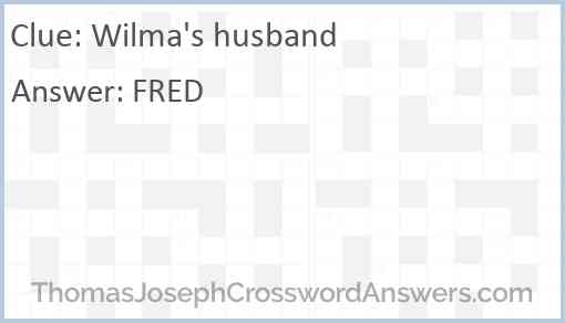 Wilma’s husband Answer