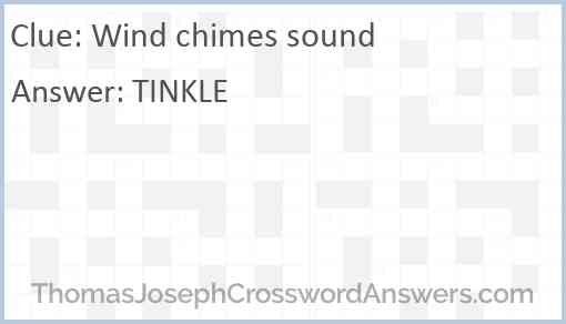 Wind chimes sound Answer