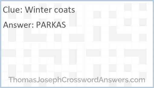 Winter coats Answer