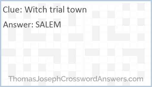 Witch trial town Answer