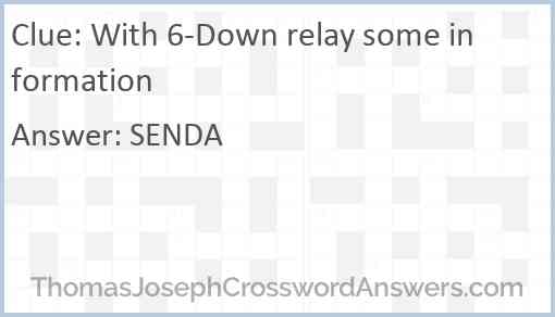 With 6-Down relay some information Answer