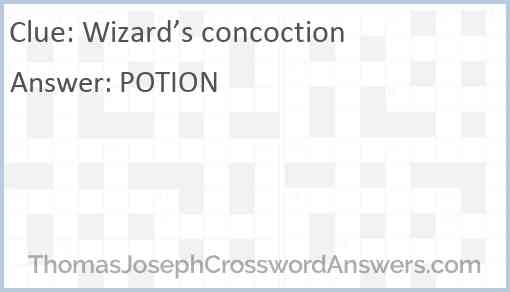 Wizard’s concoction Answer