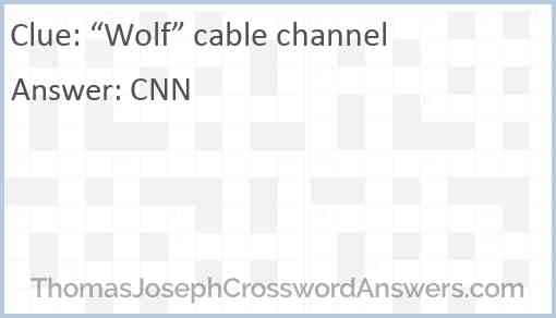 “Wolf” cable channel Answer