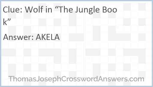 Wolf in “The Jungle Book” Answer